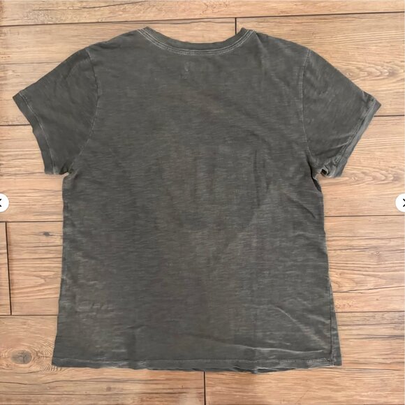 Lucky Brand KISS Beaded Logo Band Tee Vintage Wash Black Size L - Picture 6 of 8